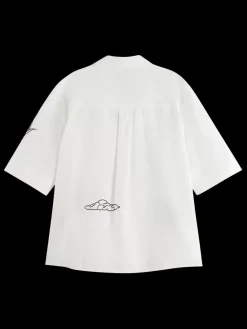 New Ss shirt with embroidery Women Tops & T-shirts