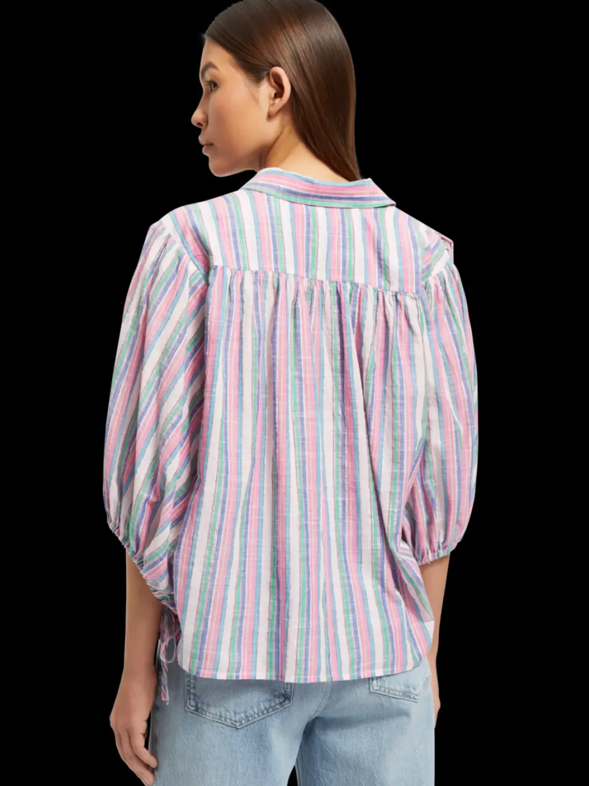 Sale STRIPED BALLOON SLEEVE SHIRT Women Tops & T-shirts