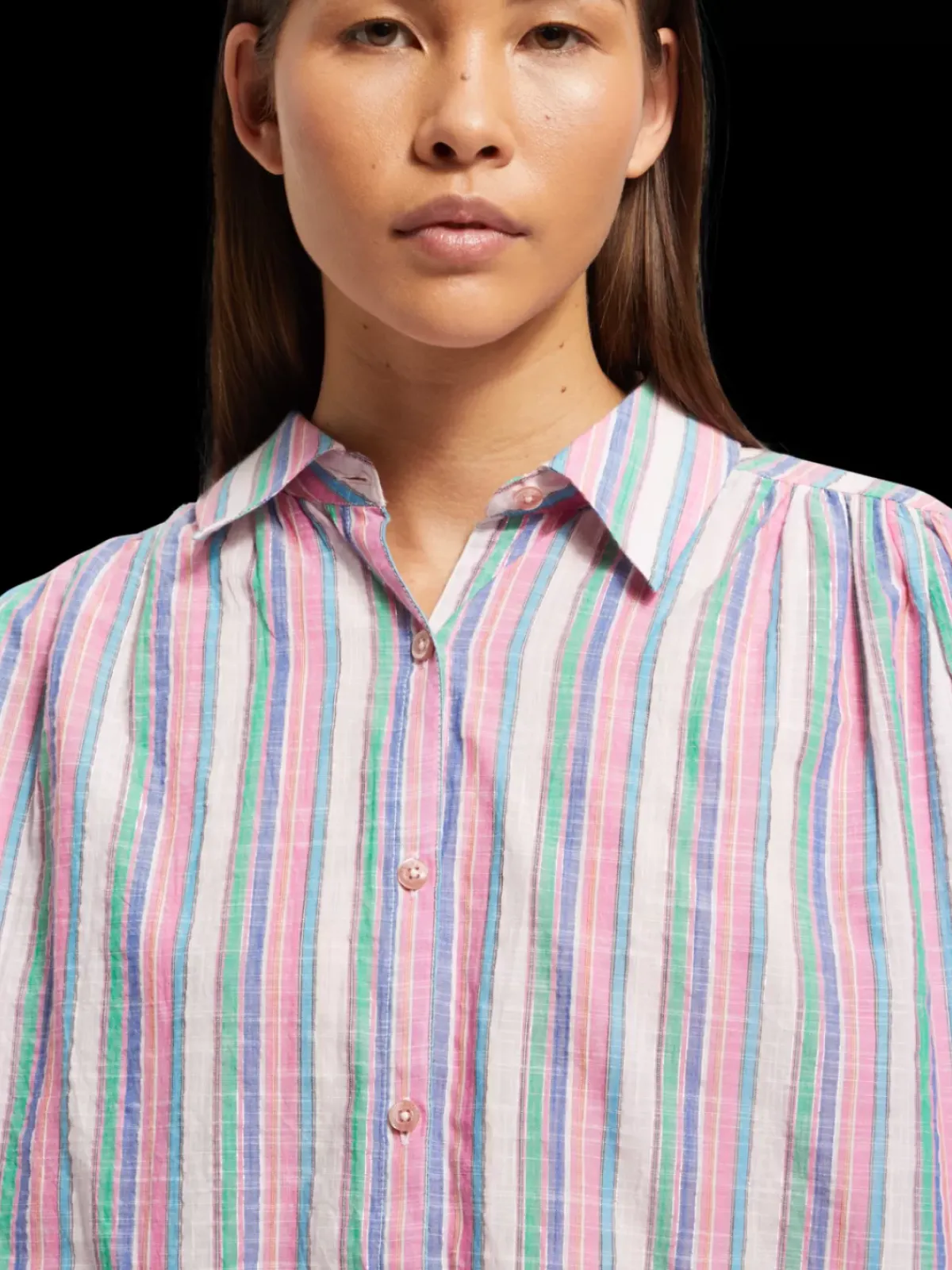 Sale STRIPED BALLOON SLEEVE SHIRT Women Tops & T-shirts
