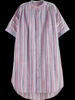 Clearance STRIPED OVERSIZED BEACH SHIRT DRESS Women Dresses & Jumpsuits