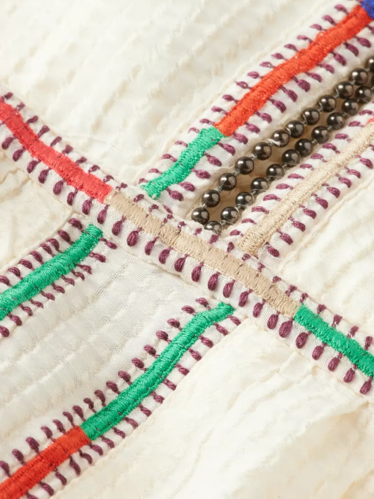 Fashion TANK TOP WITH COLOURFUL EMBROIDERY Women Tops & T-shirts