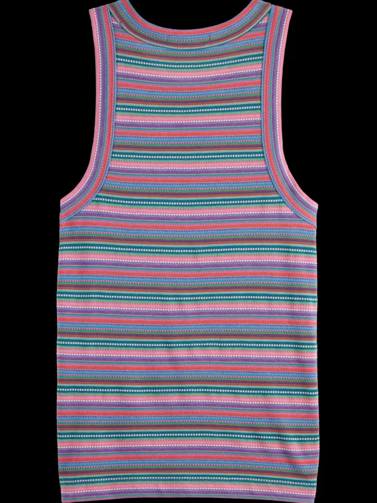 Hot TEXTURED STRIPE RACER TANK Women Tops & T-shirts