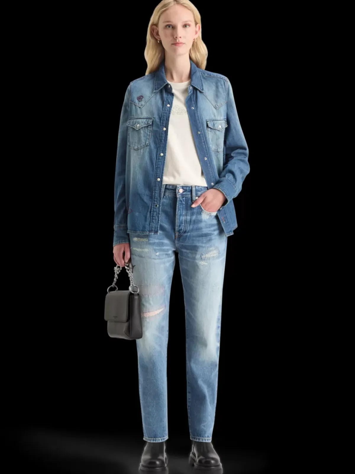 Hot THE BUZZ SLIM BOYFRIEND JEANS Women Jeans