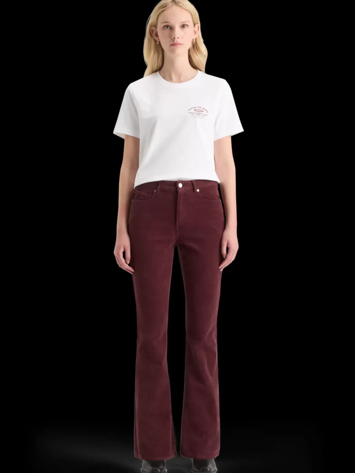 Fashion THE CHARM CLASSIC FLARED JEANS IN COLOURED STRETCH CORDUROY Women Jeans