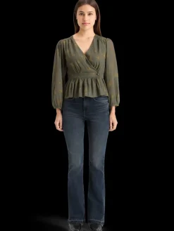 New THE CHARM FLARED JEANS WITH EMBROIDERY DETAILS - ROAD  TRIP Women Jeans
