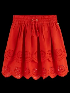 Fashion Tiered broderie anglaise skirt Kids Skirts & Shorts