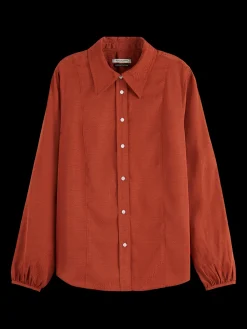 Fashion VISCOSE JACQUARD SHIRT Women Blouses & Shirts
