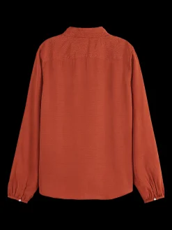 Fashion VISCOSE JACQUARD SHIRT Women Blouses & Shirts