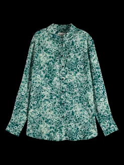 Fashion VISCOSE PRINTED RELAXED FIT SHIRT Women Blouses & Shirts