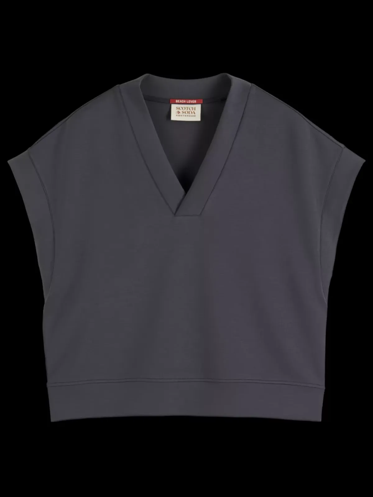 Clearance V-NECK SLEEVELESS MODAL SWEATSHIRT Women Tops & T-shirts|Sweatshirts & Hoodies