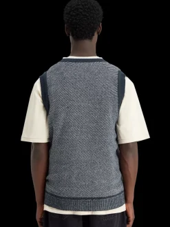 Clearance V-neck vest special stitch Knitwear