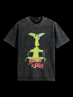 Discount Washed artwork relaxed fit t-shirt T-shirts & Polo Shirts