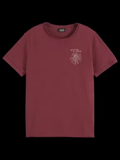 Clearance WASHED WITH CHEST ARTWORK RELAXED FIT T-SHIRT Women Tops & T-shirts