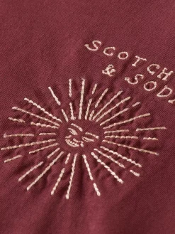 Clearance WASHED WITH CHEST ARTWORK RELAXED FIT T-SHIRT Women Tops & T-shirts