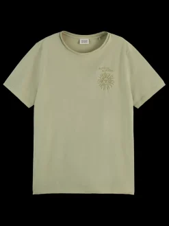 Clearance WASHED WITH CHEST ARTWORK RELAXED FIT T-SHIRT Women Tops & T-shirts