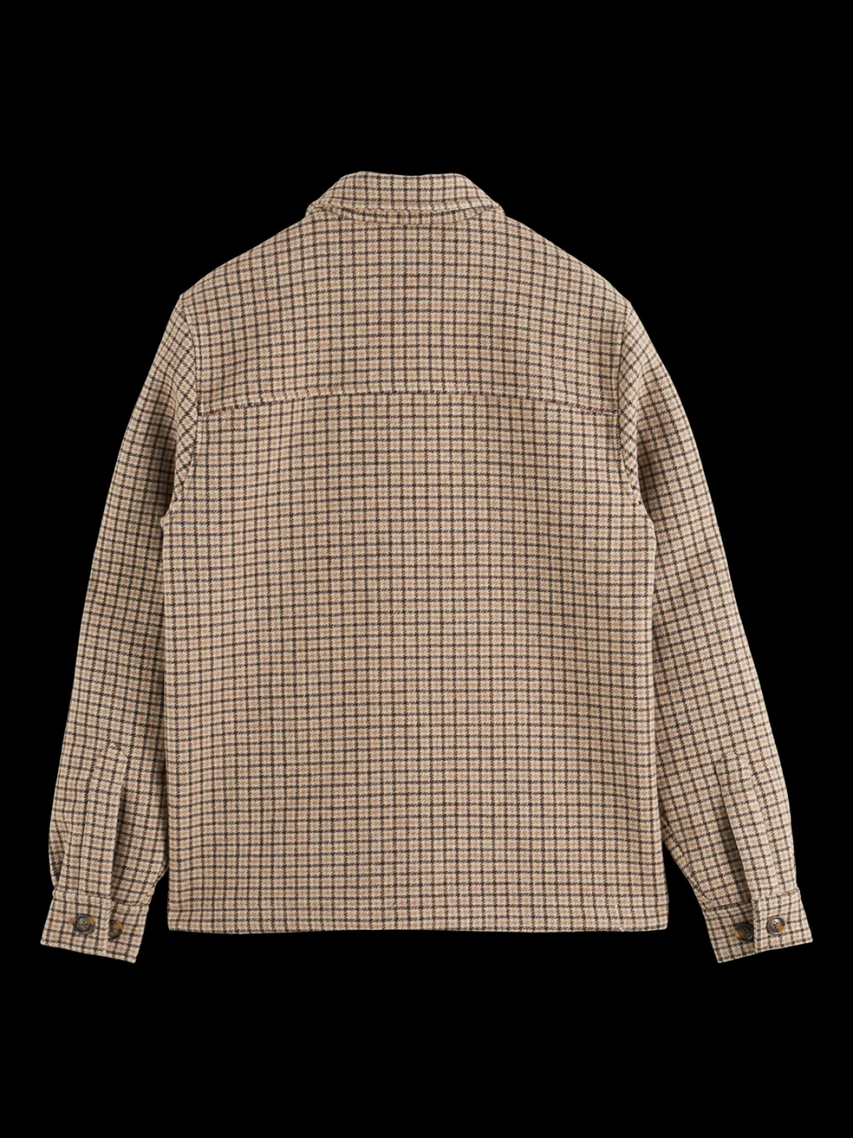 Fashion Wool blend zip-thru overshirt Jackets & Coats
