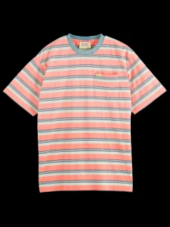 Best Yarn dye stripe pocket t-shirt T-shirts & Polo Shirts